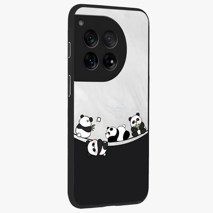 Playful Panda Parade Glass Case for 1+12 side perspective highlighting charming detailing and premium edges