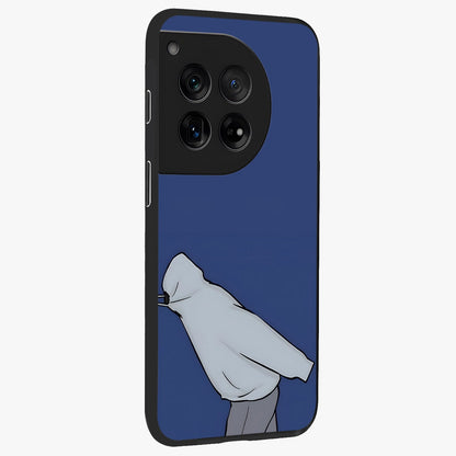 Quiet Painful Love Glass Case for 1+12 side perspective highlighting subtle detailing and smooth premium build