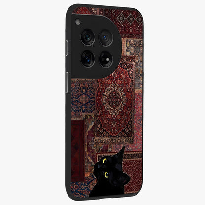 Regal Magic Cat Apple Glass Case for 1+12 side perspective highlighting cute character textures and smooth build