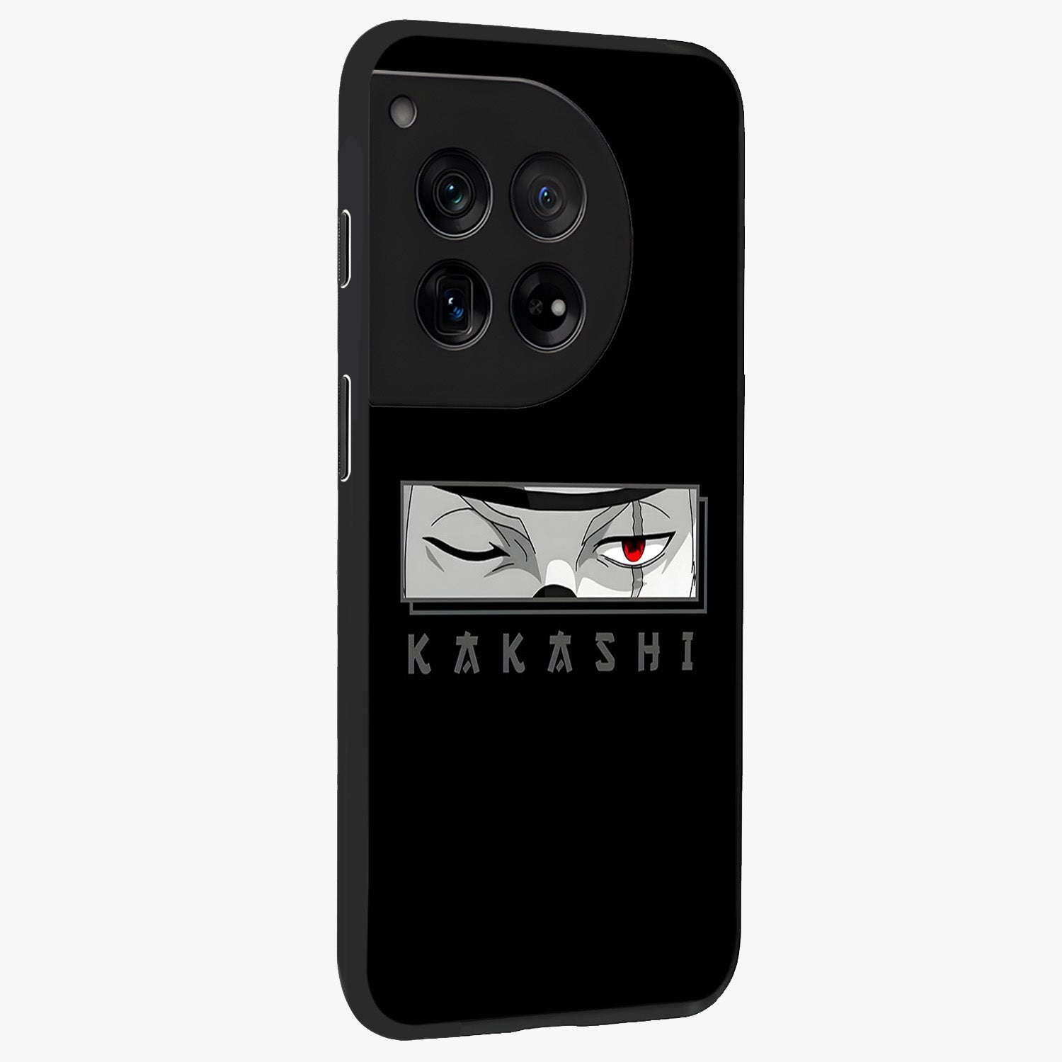 Scarlet Ninja Gaze Glass Case for 1+12 side perspective highlighting intense textures and premium edges