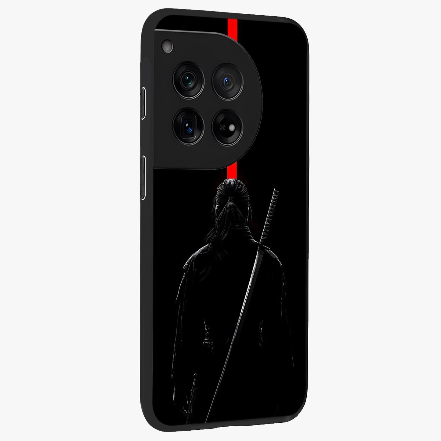Silent Blade Resolve Glass Case for 1+12 side perspective highlighting sharp textures and sleek premium build