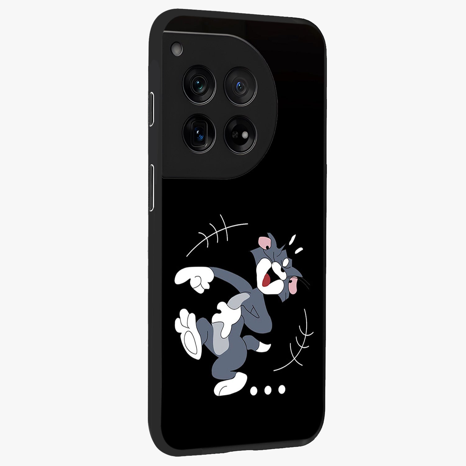 Tom in Trouble Glass Case for 1+12 side perspective highlighting expressive illustration textures and smooth build