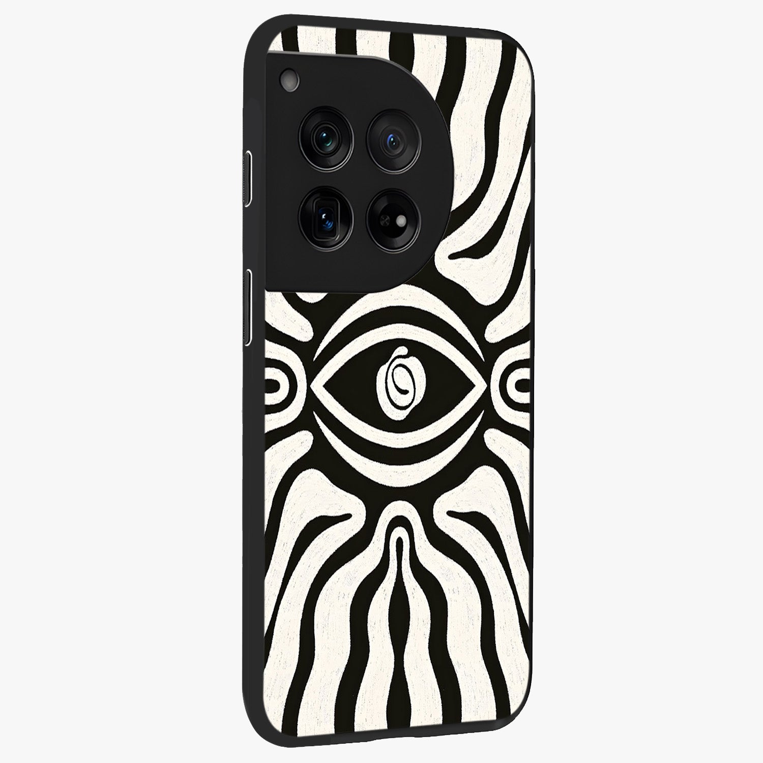 Trancewave Illusion Art Glass Case for 1+12 side perspective highlighting dynamic wave textures and premium edges