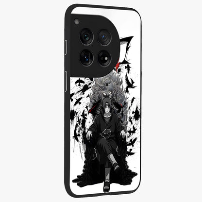 Uchiha Shadow Throne Glass Case for 1+12 side perspective highlighting bold character textures and premium edges