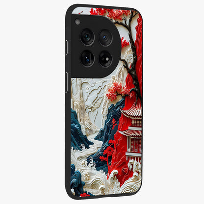 Whispers of Sakura Waves Glass Case for 1+12 side perspective highlighting delicate sakura textures and sleek premium build