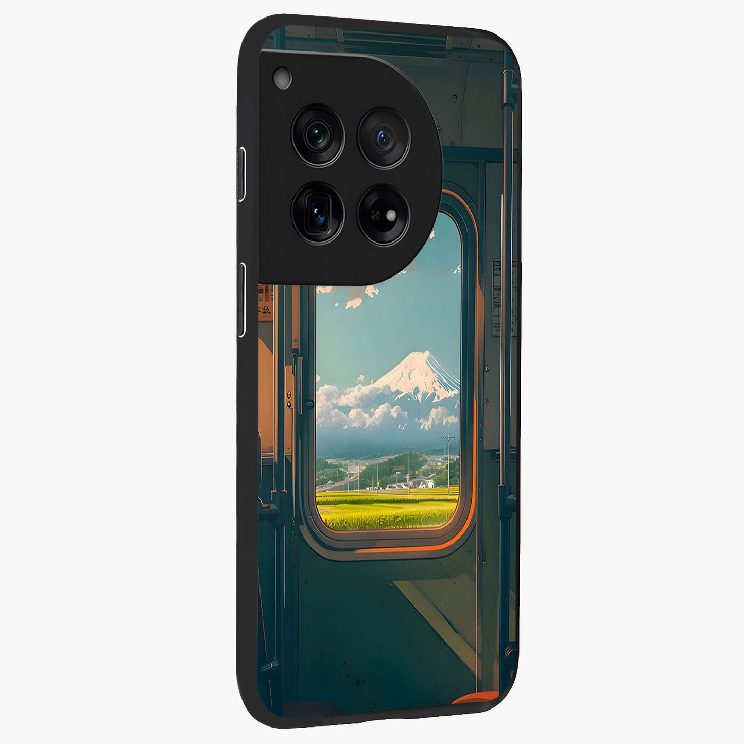 Window to Fuji Glass Case for 1+12 side perspective highlighting detailed horizon textures and smooth premium build