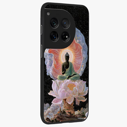 Zen Lotus Realm Glass Case for 1+12 side perspective highlighting refined textures and smooth premium build