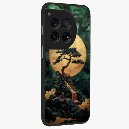 Zen Moon Rise Glass Case for 1+12 side perspective highlighting subtle lunar textures and premium edges