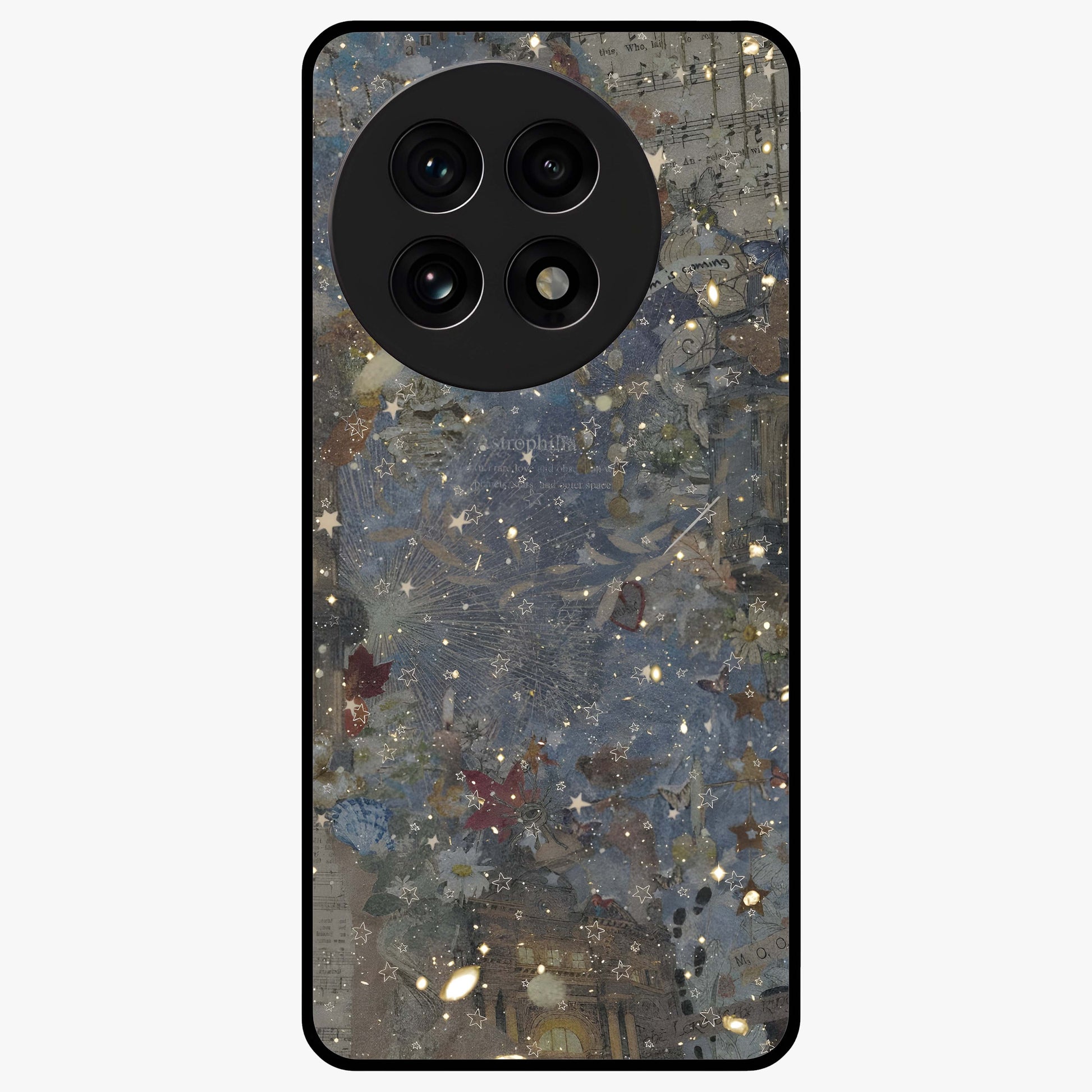 Aesthetic Astrolophia Glass Case for 1+13R front view featuring celestial astrology inspired artwork