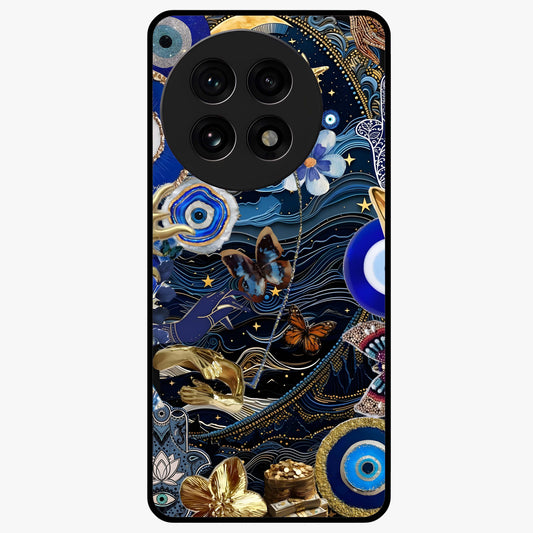 Celestial Blessing Shield Glass Case for 1+13R spiritual front view featuring protective celestial symbol artwork