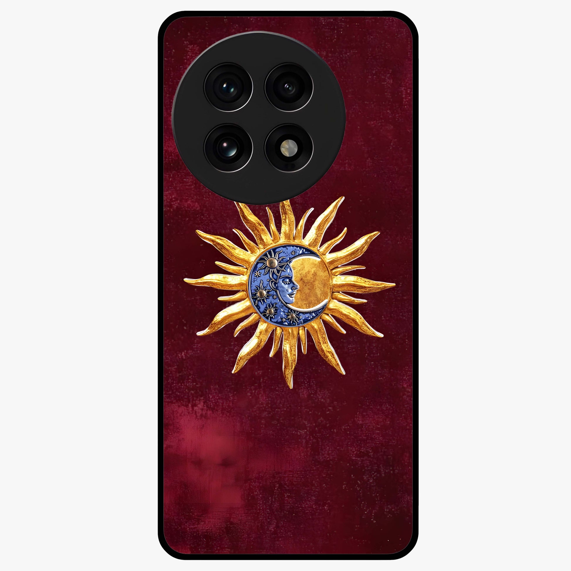 Celestial Unity Charm Glass Case for 1+13R symbolic front view featuring harmonious celestial artwork