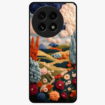 Cloud Cotton Meadows Printed Glass Case for 1+13R soft front view featuring dreamy meadow artwork with cloud inspired tones