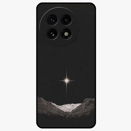 Cosmic Dream Night Glass Case for 1+13R dreamy front view featuring deep night sky artwork with glowing stars