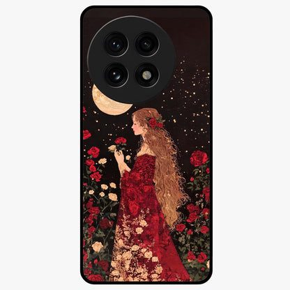 Crimson Dreams Glass Case for 1+13R elegant front view featuring rich red artistic artwork