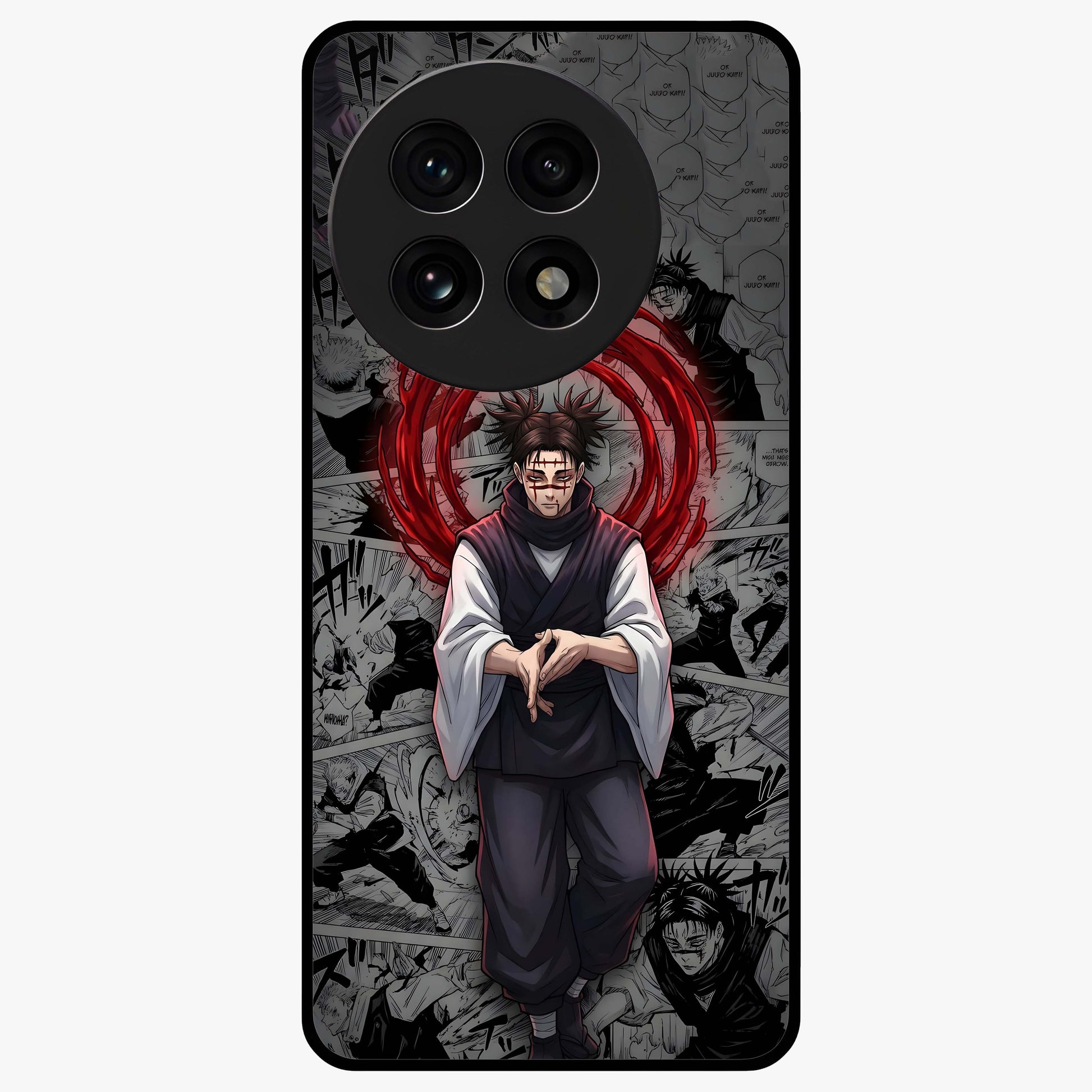 Cursed Ritual Ascension Glass Case for 1+13R dramatic front view featuring dark ritual inspired artwork