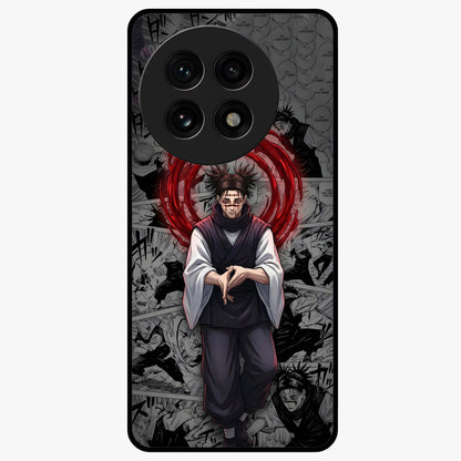 Cursed Ritual Ascension Glass Case for 1+13R dramatic front view featuring dark ritual inspired artwork