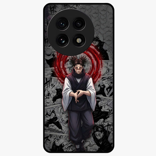 Cursed Ritual Ascension Glass Case for 1+13R dramatic front view featuring dark ritual inspired artwork