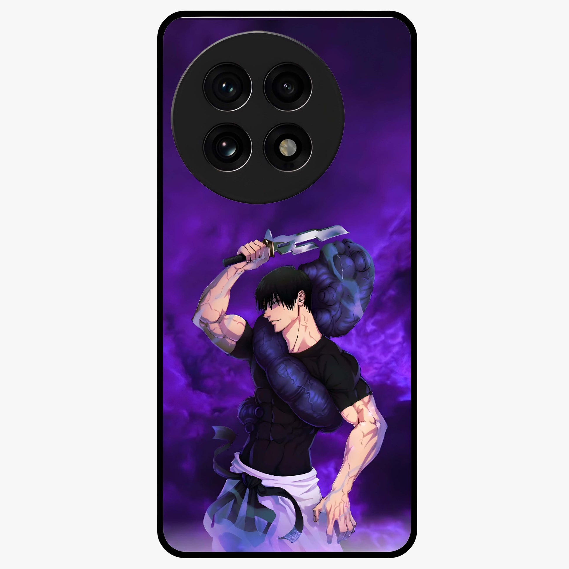 Cursed Strength Ascension Glass Case for 1+13R powerful front view featuring dark ascension themed artwork