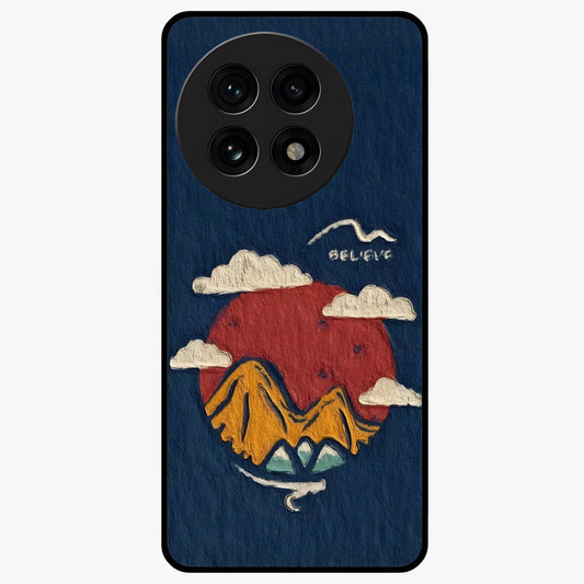 Dream Beyond Mountains Glass Case for 1+13R scenic front view featuring inspirational mountain landscape artwork