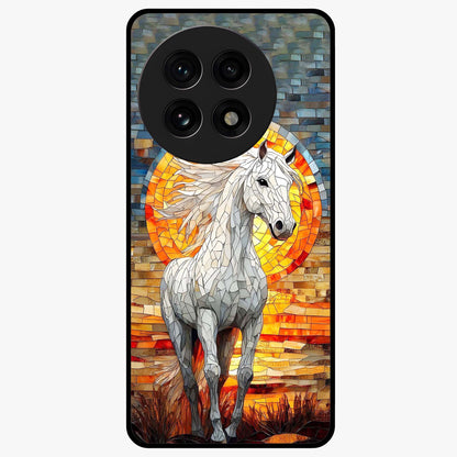 Elected Horse Glass Case for 1+13R bold front view featuring powerful horse illustration artwork