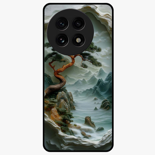 Eternal Nature Spirit Glass Case for 1+13R serene front view featuring earthy nature inspired artwork