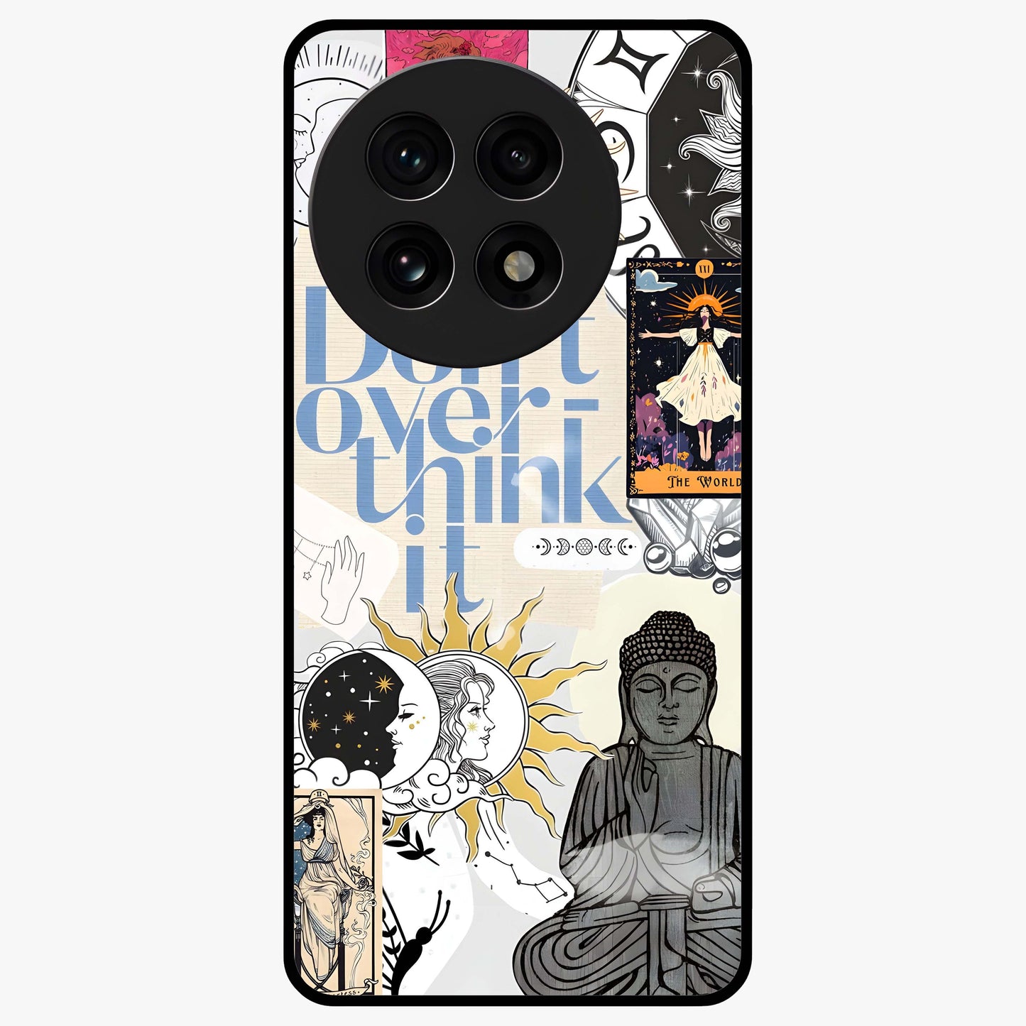 Ethereal Thoughts Glass Case for 1+13R dreamy front view featuring abstract artistic artwork with soft tones
