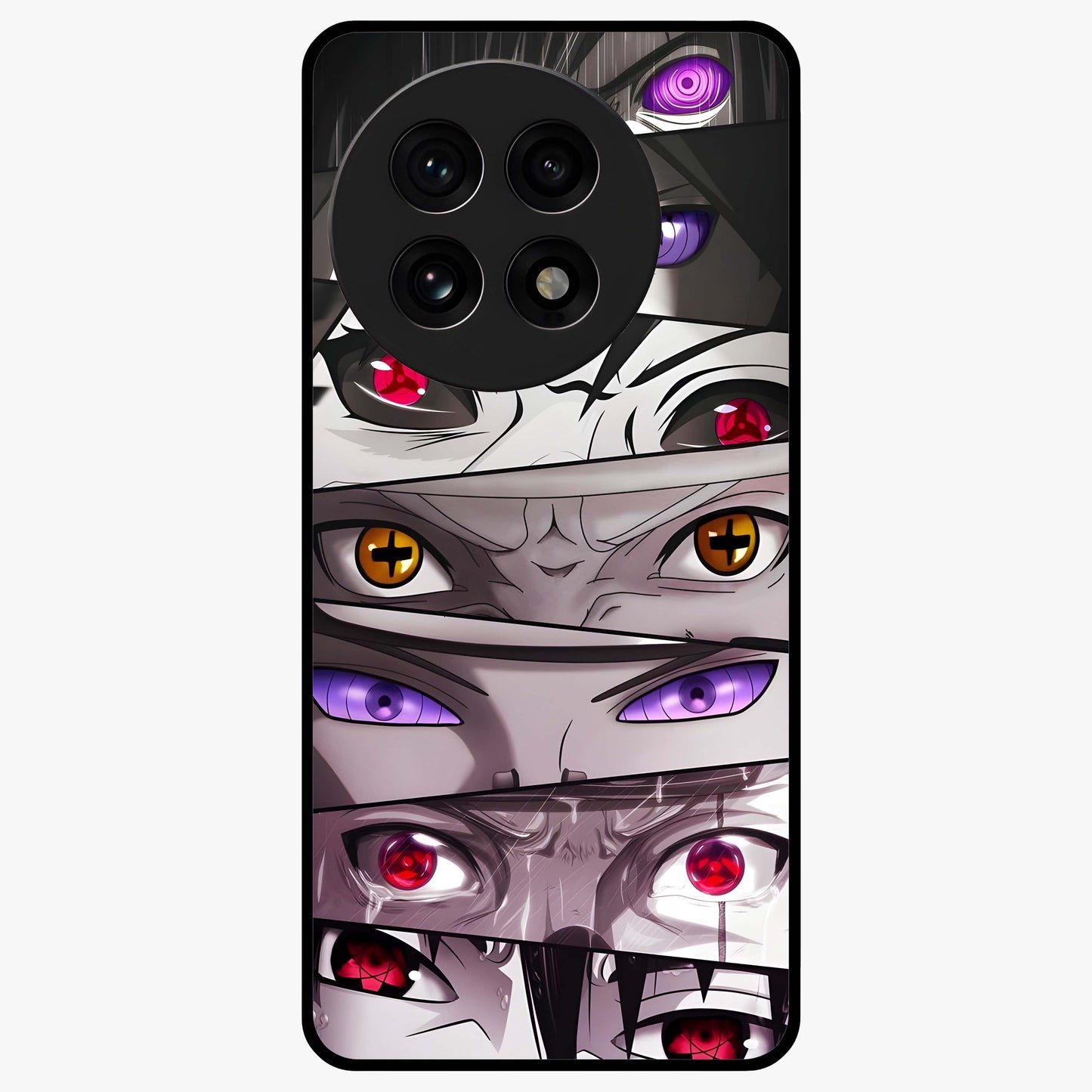 Eyes of Destiny Glass Case for 1+13R bold front view featuring mystical eye inspired artwork