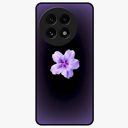 Flower on Soft Violet Gradient Glass Case for 1+13R elegant front view featuring floral artwork over smooth violet gradient
