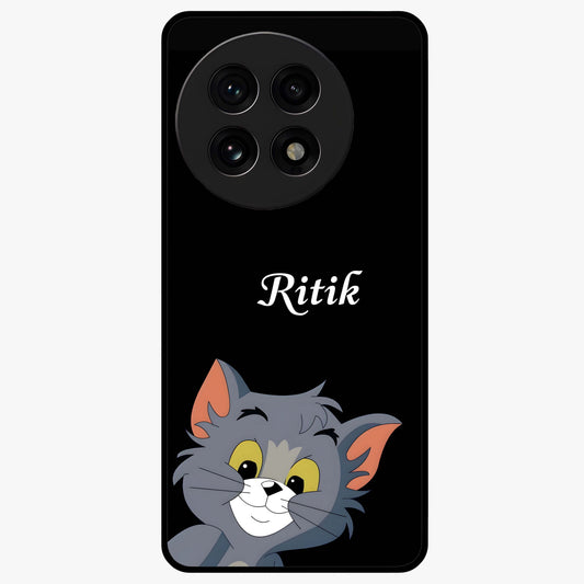 Forever Chasing Love Tom Glass Case for 1+13R charming front view featuring animated love themed character artwork
