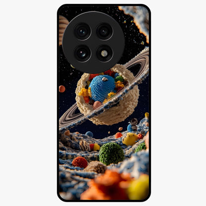Galactic Dessert Dream Printed Glass Case for 1+13R playful front view featuring dessert themed artwork with cosmic twist