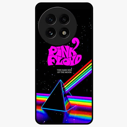 Galactic Light Frequency Glass Case for 1+13R futuristic front view featuring abstract light wave artwork