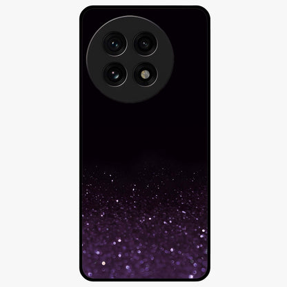 Glittery Purple Bokeh Glass Case for 1+13R vibrant front view featuring sparkling purple bokeh artwork