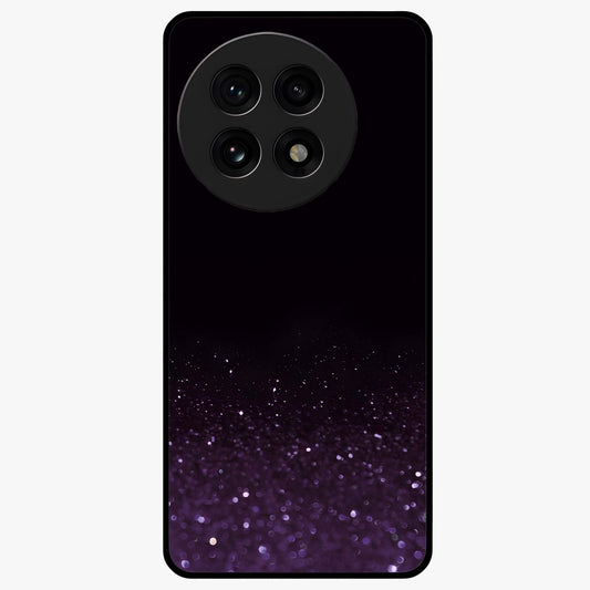 Glittery Purple Bokeh Glass Case for 1+13R vibrant front view featuring sparkling purple bokeh artwork