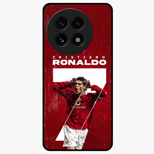 Goal Celebration Legacy Glass Case for 1+13R energetic front view featuring sports inspired celebration artwork