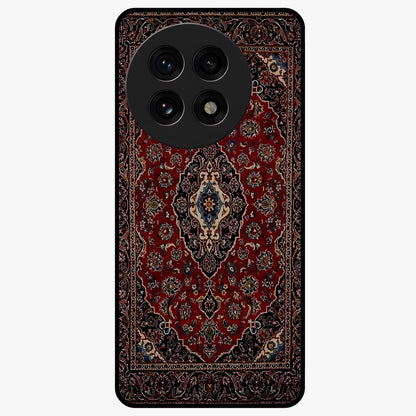 Heritage Carpet Royale Glass Case for 1+13R showing full back design in clean flat view with royal carpet-inspired artwork and glossy glass finish.