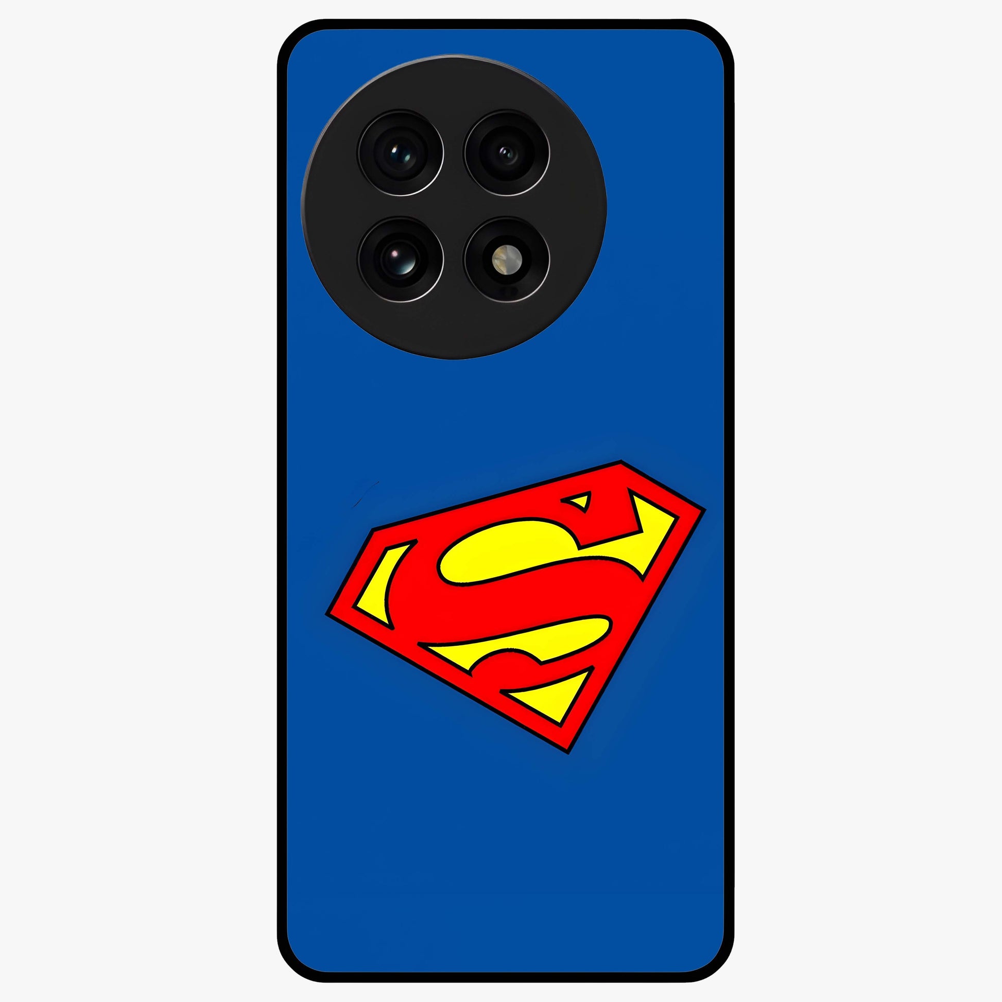 Legendary Hero Emblem Glass Case for 1+13R bold front view featuring powerful emblem inspired artwork