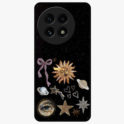 Magical Jewelry Vibe Glass Case for 1+13R glamorous front view featuring jewel inspired artistic artwork