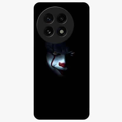 Midnight Madness Smile Glass Case for 1+13R edgy front view featuring bold smile artwork in dark aesthetic tones