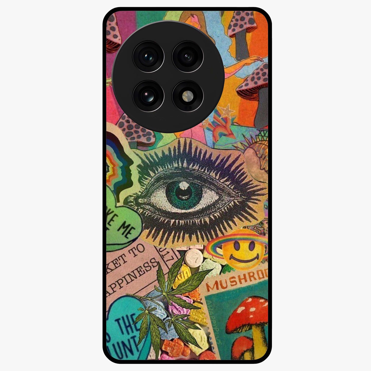 Mystic Eye Wonderland Glass Case for 1+13R bold front view featuring detailed mystical eye artwork