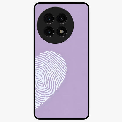 Our Hearts Match Glass Case for 1+13R sweet front view featuring couple themed heart artwork