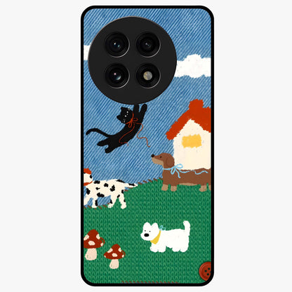 Pet Adventures Glass Case for 1+13R playful front view featuring cute pet themed artwork