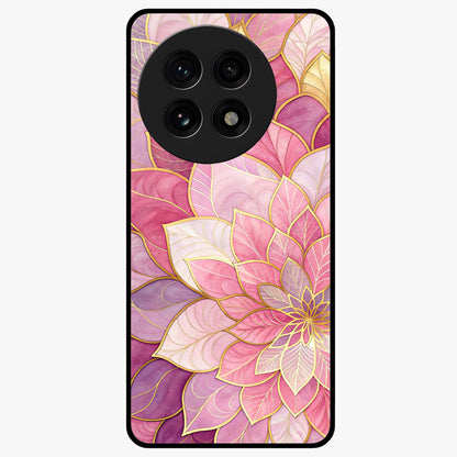 Petal Luxe Bloom Glass Case for 1+13R luxurious front view featuring refined floral artwork with rich tones