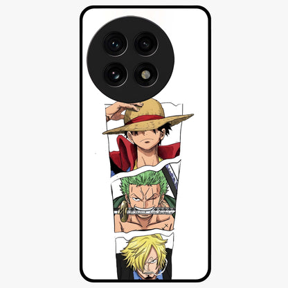Pirate Trio Resolve Glass Case for 1+13R bold front view featuring pirate inspired trio artwork