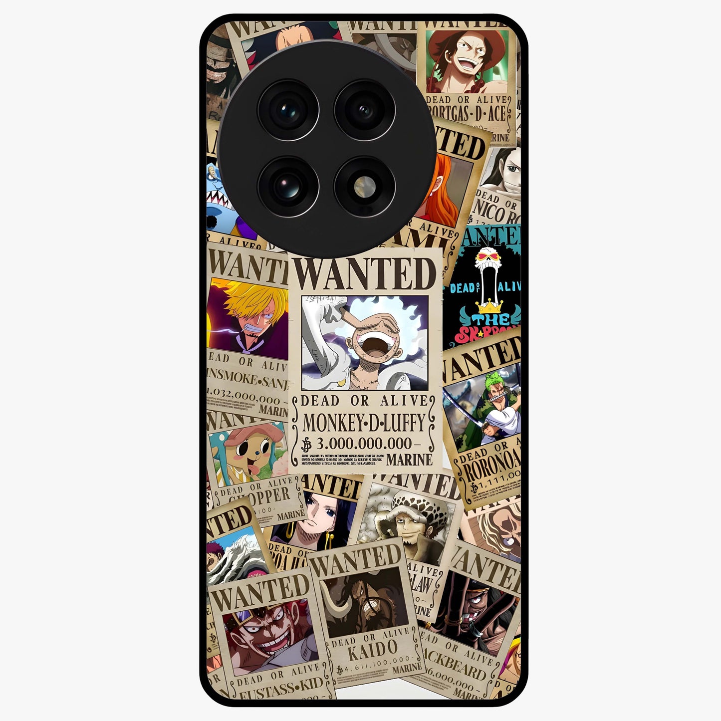 Pirate Wanted Legends Glass Case for 1+13R bold front view featuring legendary pirate themed artwork