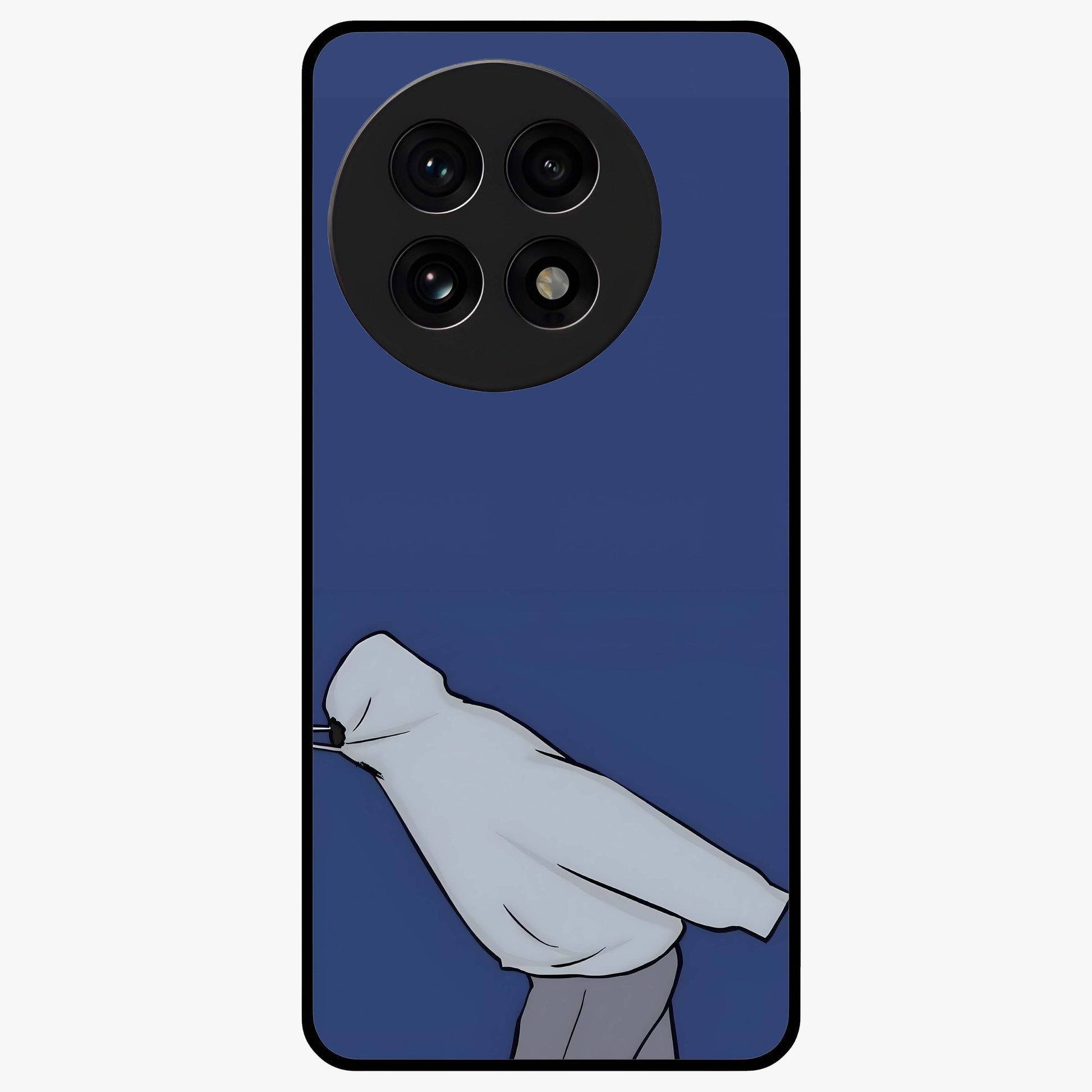 Quiet Painful Love Glass Case for 1+13R emotional front view featuring expressive romantic artwork