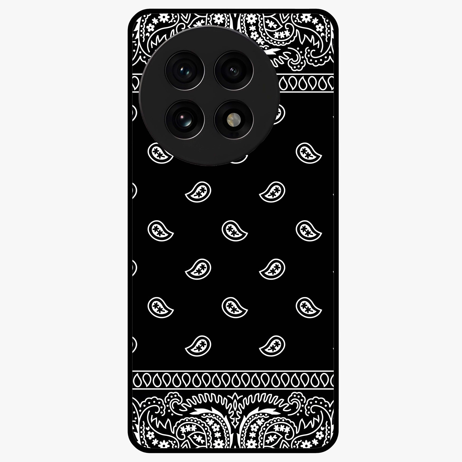 Retro Rebel Threads Glass Case for 1+13R stylish front view featuring vintage inspired graphic artwork