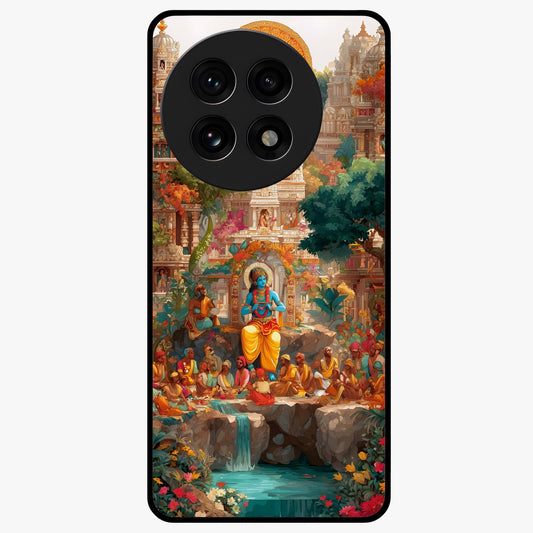 Sacred Sunlight Gods Glass Case for 1+13R powerful front view featuring divine artwork bathed in golden sunlight