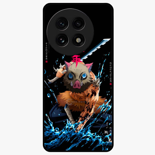 Savage Blade Warrior Glass Case for 1+13R intense front view featuring fierce warrior inspired artwork