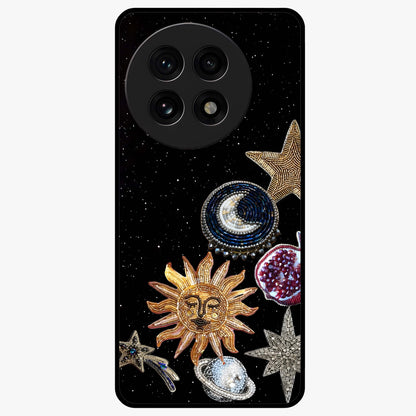 Scarlet Sky Flight Glass Case for 1+13R dramatic front view featuring bold sky inspired artwork in scarlet tones