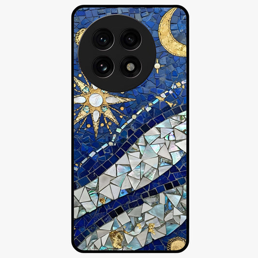 Serene Crane Flight Glass Case for 1+13R graceful front view featuring crane bird artwork in calm tones